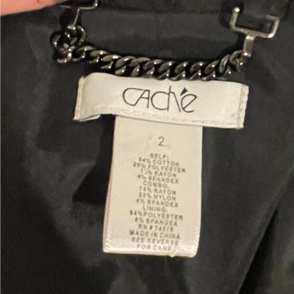 Cache black Paisley biker coat - Picture 2 of 9